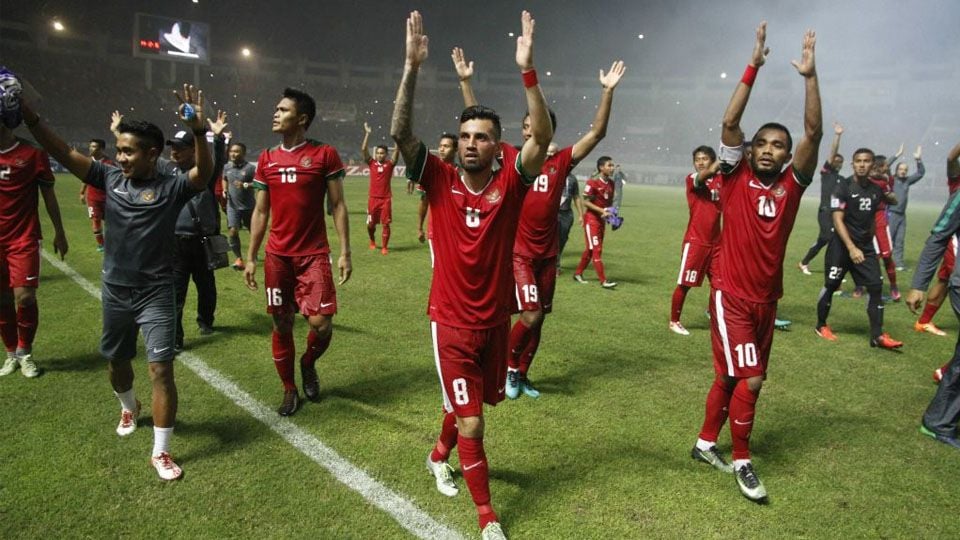 Lima tahun silam, timnas Indonesia nyaris menjadi juara Piala AFF 2016 andaikata tak ditekuk Thailand di leg kedua babak final. Copyright: © FOX Sports Football